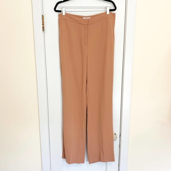 Reiss Nuria Trouser Slacks Rust Wide Leg Pants 10 - Picture 5 of 16